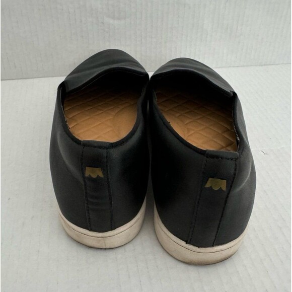 Birdies The Swift Slip On Sneaker Black Leather Flats Comfort Shoes Women's 8 - Picture 4 of 6